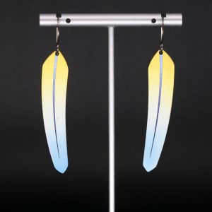 Titanium TechFeather earrings by Pat Pruitt