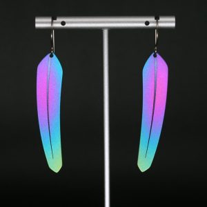 Titanium TechFeather earrings by Pat Pruitt